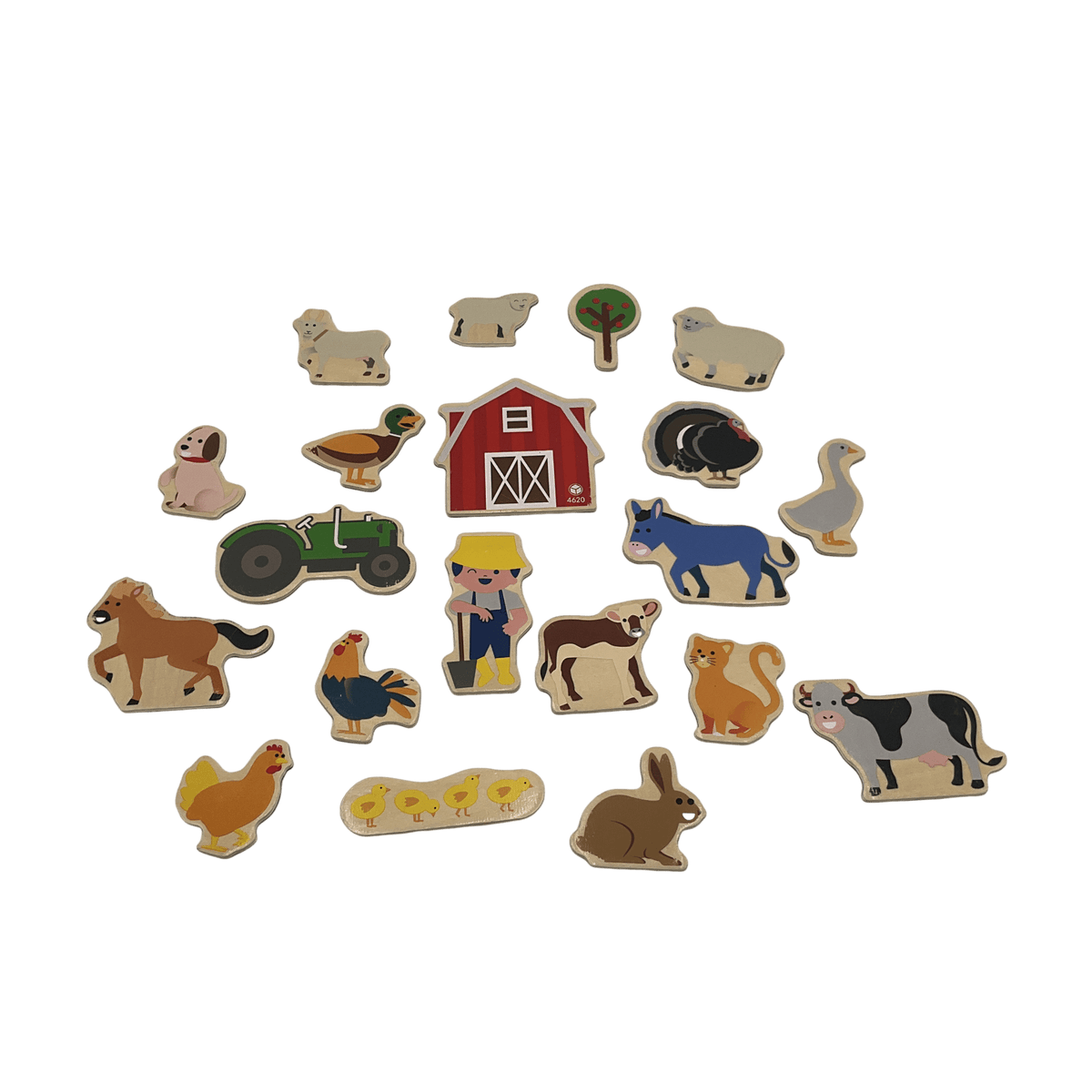 Animaux magn?�tiques en bois de la ferme Oxybul d'occasion - KIDIBAM