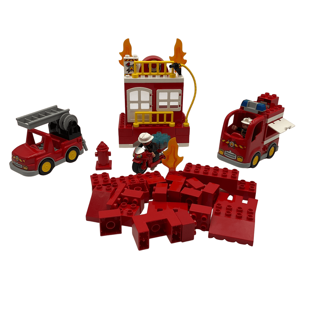 Caserne et véhicules de pompier Duplo Lego d'occasion KIDIBAM