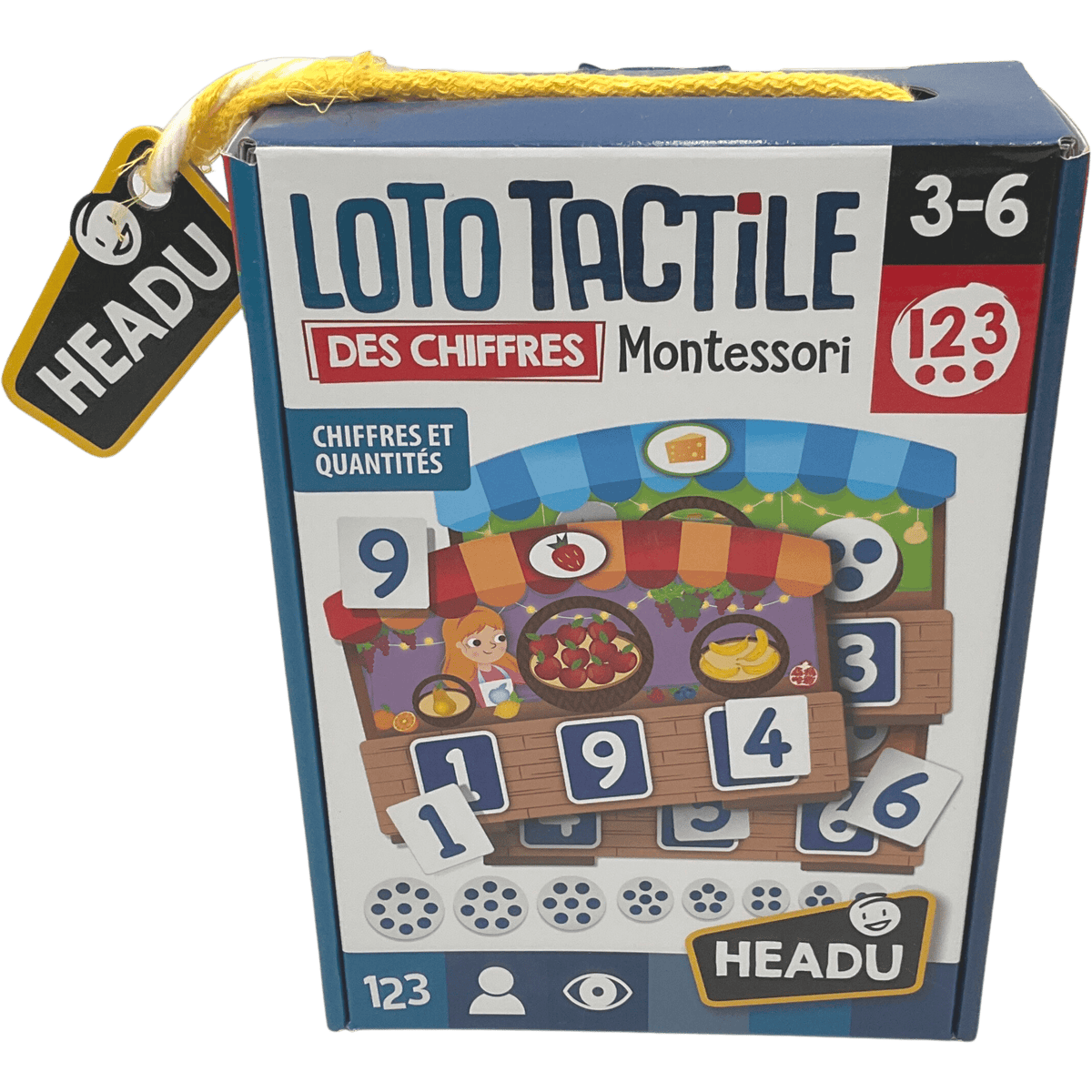 Loto tactile des chiffres Headu d'occasion - KIDIBAM