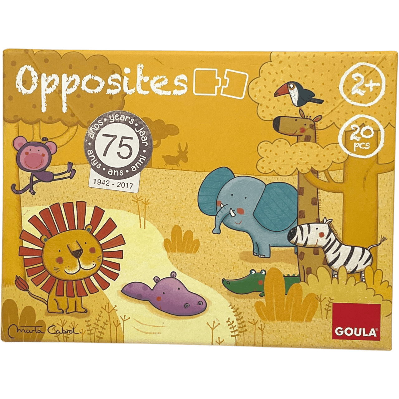 10 Puzzle en bois Les opposés Léo le roi de la jungle - KIDIBAM