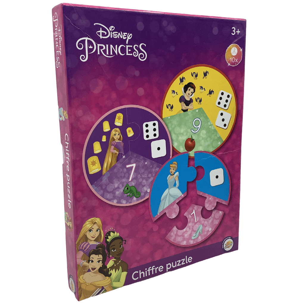 10 puzzles chiffres Disney Princesses 3 pièces - KIDIBAM