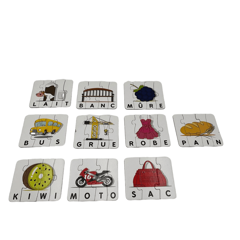 1O cartes puzzle Apprends en t'amusant 38 pièces - KIDIBAM