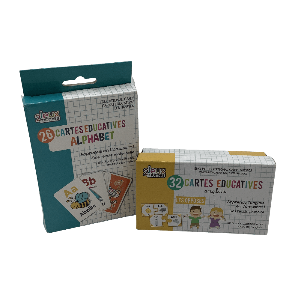 26 cartes éducatives alphabet et 32 cartes éducatives Anglais - KIDIBAM