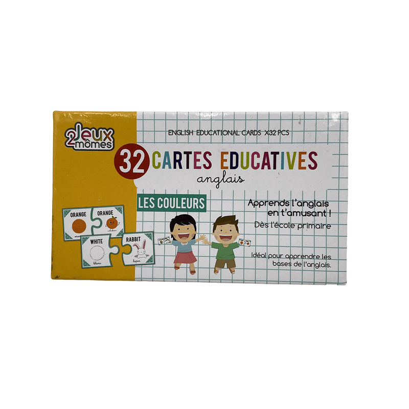 32 cartes éducatives anglais - Les couleurs - KIDIBAM