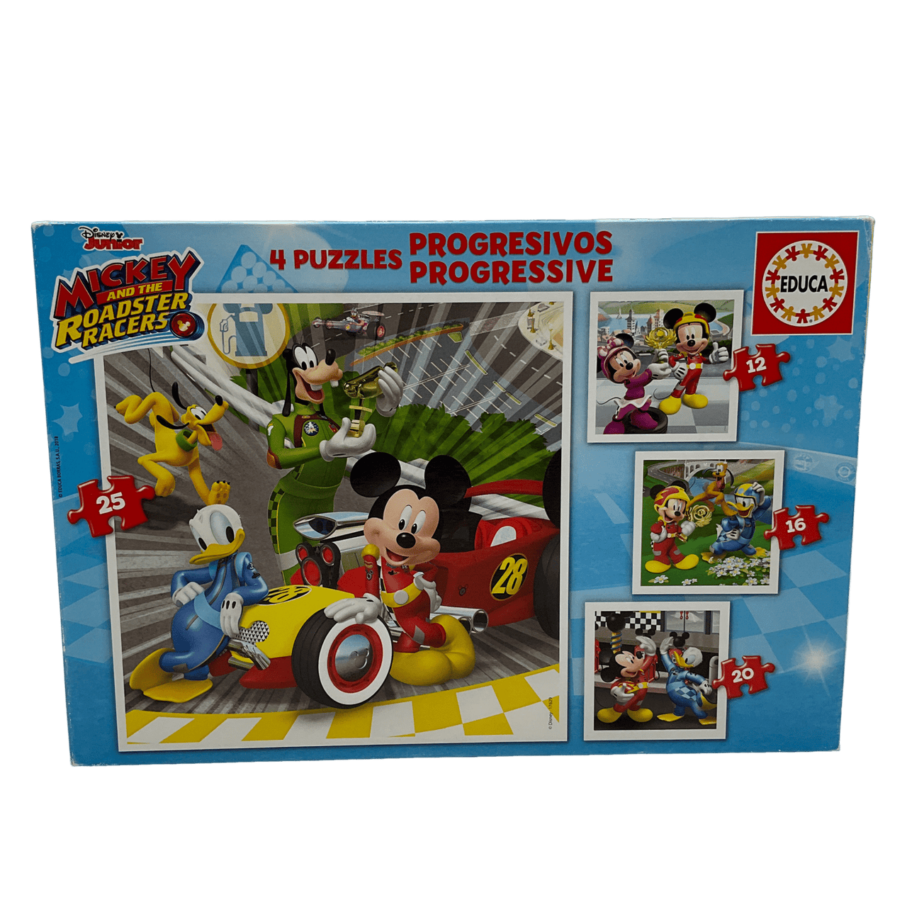 4 Puzzles 25 20 16 et 12 pièces Mickey et ses amis - KIDIBAM