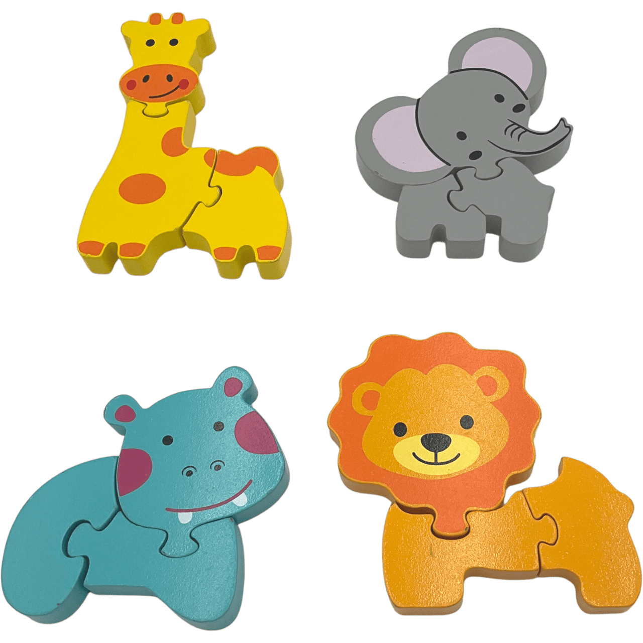 4 Puzzles 3 pièces Animaux de la savane - KIDIBAM