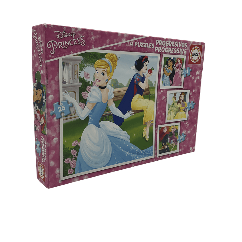 4 Puzzles progressifs Princesseq Disney 12 16 20 et 25 Pièces - KIDIBAM