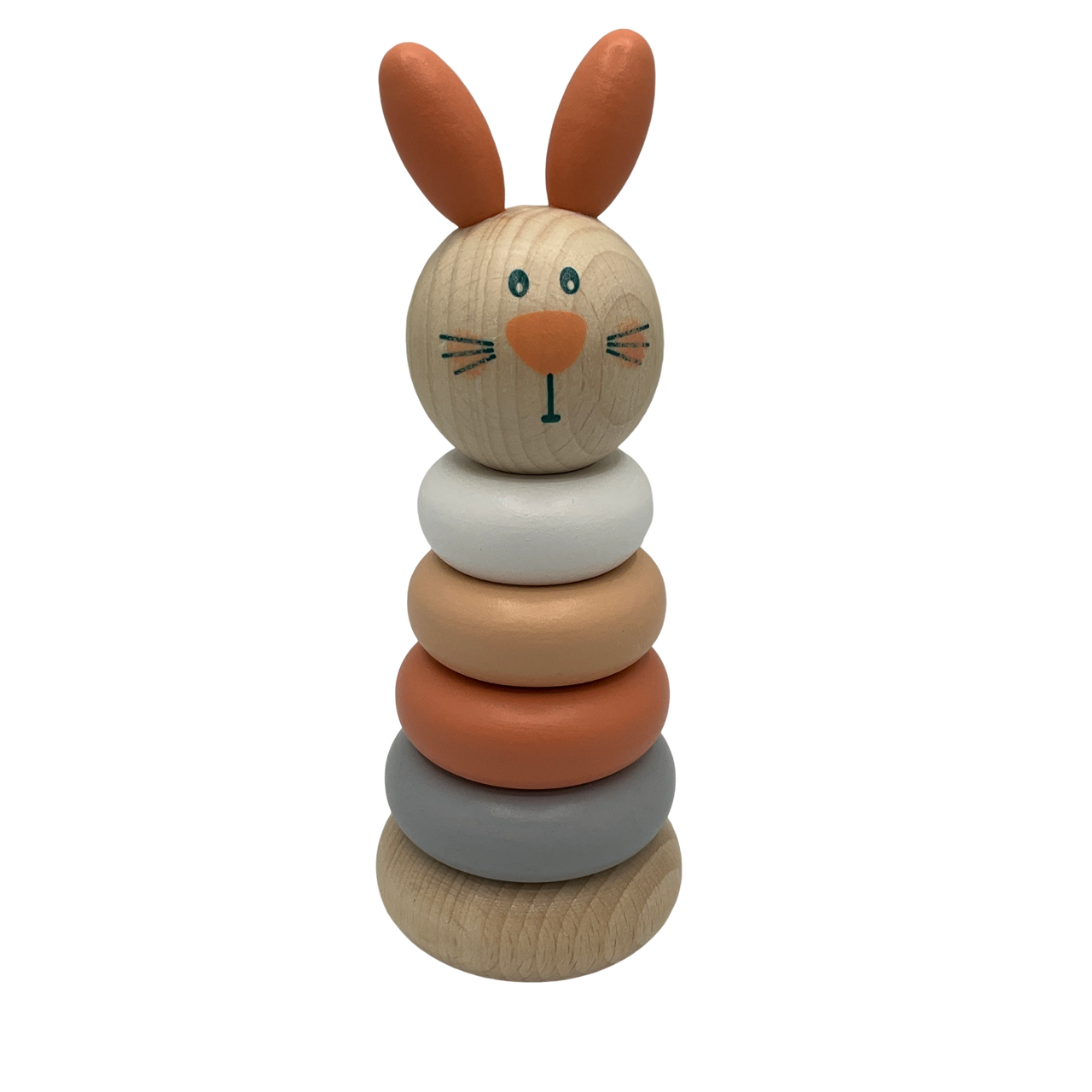 Tour à empiler en bois lapin 13cm