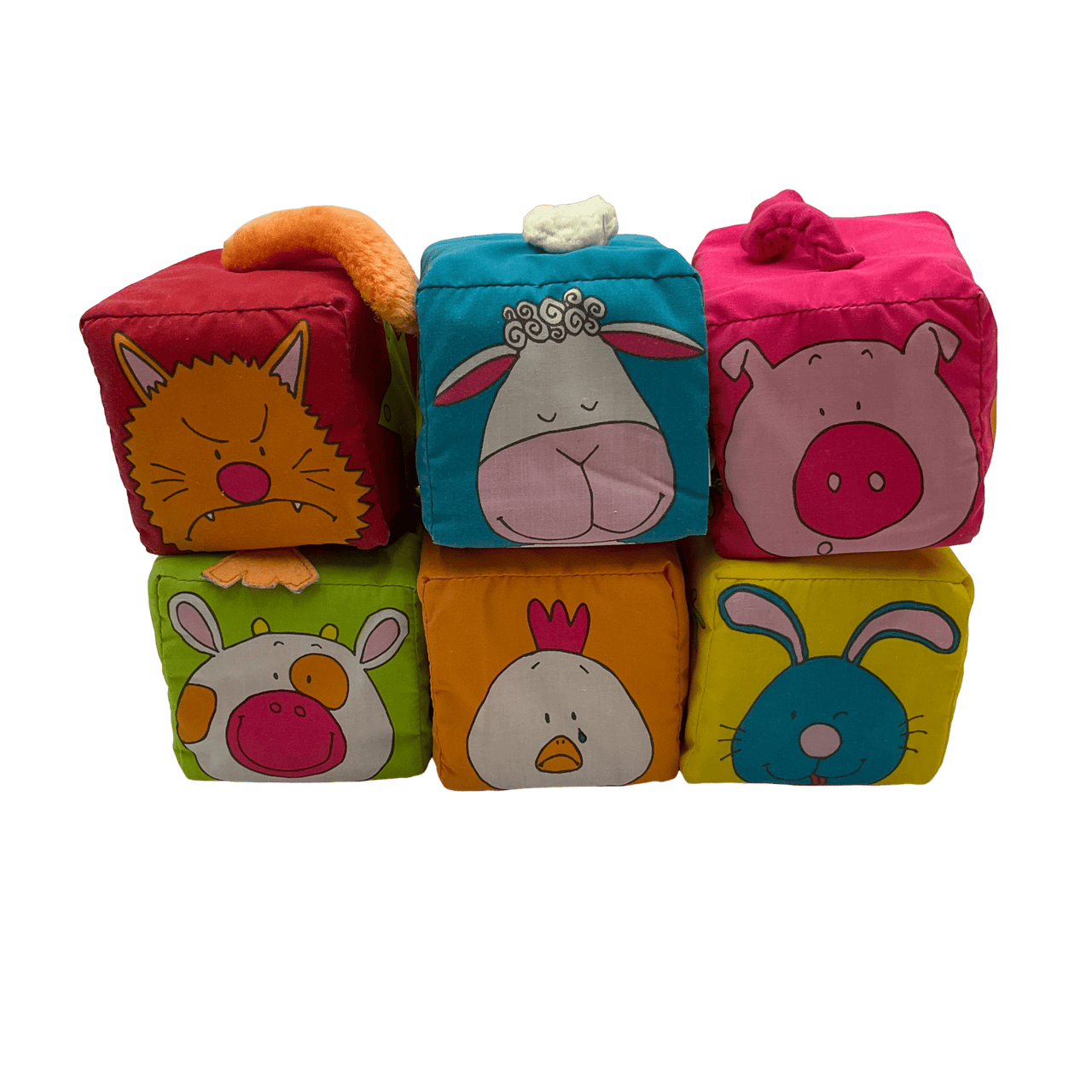 6 cubes de la ferme sensoriel - KIDIBAM