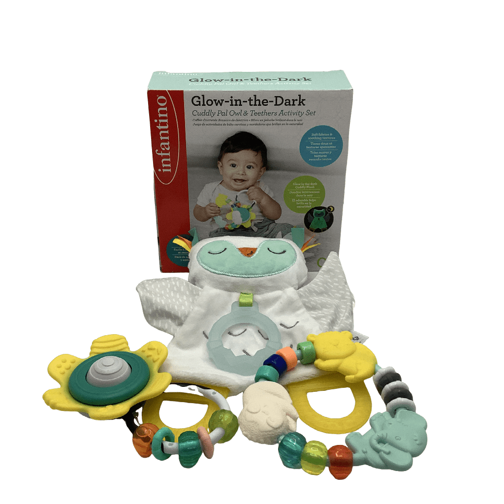 Anneaux de dentition et Hibou en peluche 20cm - KIDIBAM