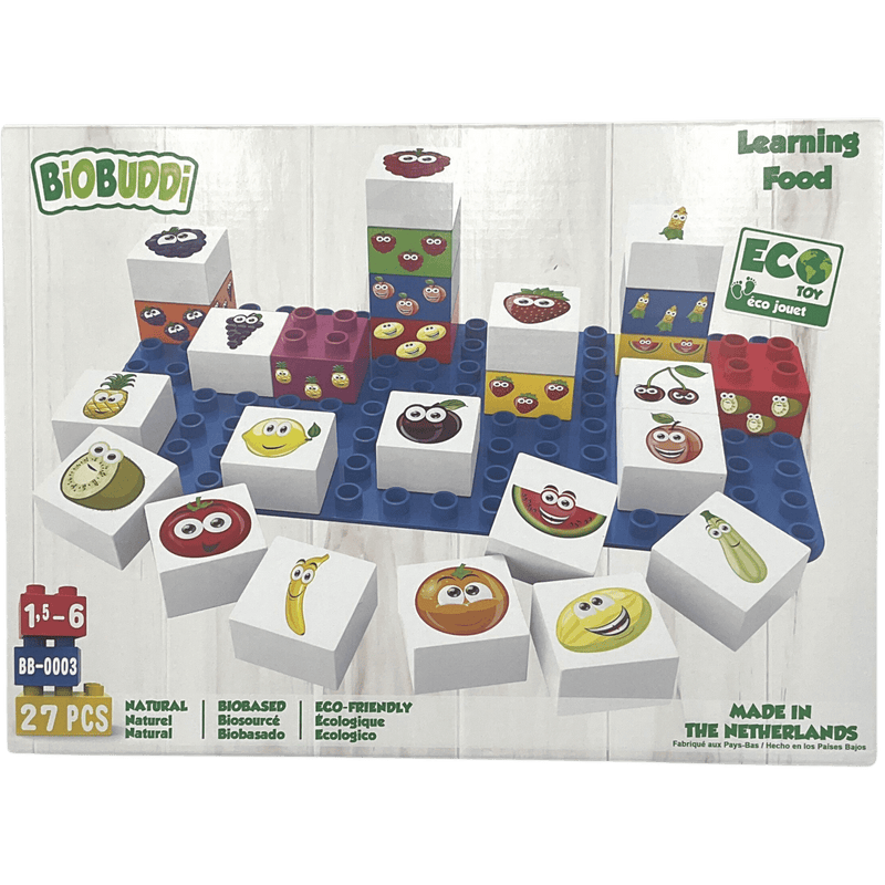 Apprentissage des fruits 26 pièces + 1 plaque (compatible Duplo) - KIDIBAM