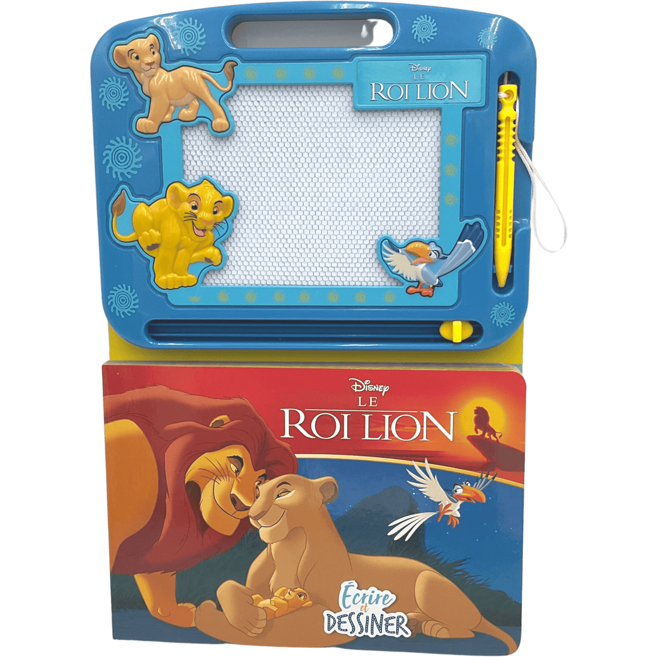 Ardoise magique et livre Le Roi Lion Disney Ecrire et dessiner - KIDIBAM