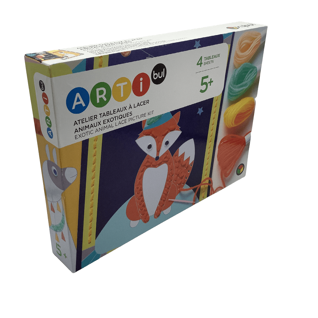 Atelier tableaux à lacer animaux exotiques - KIDIBAM