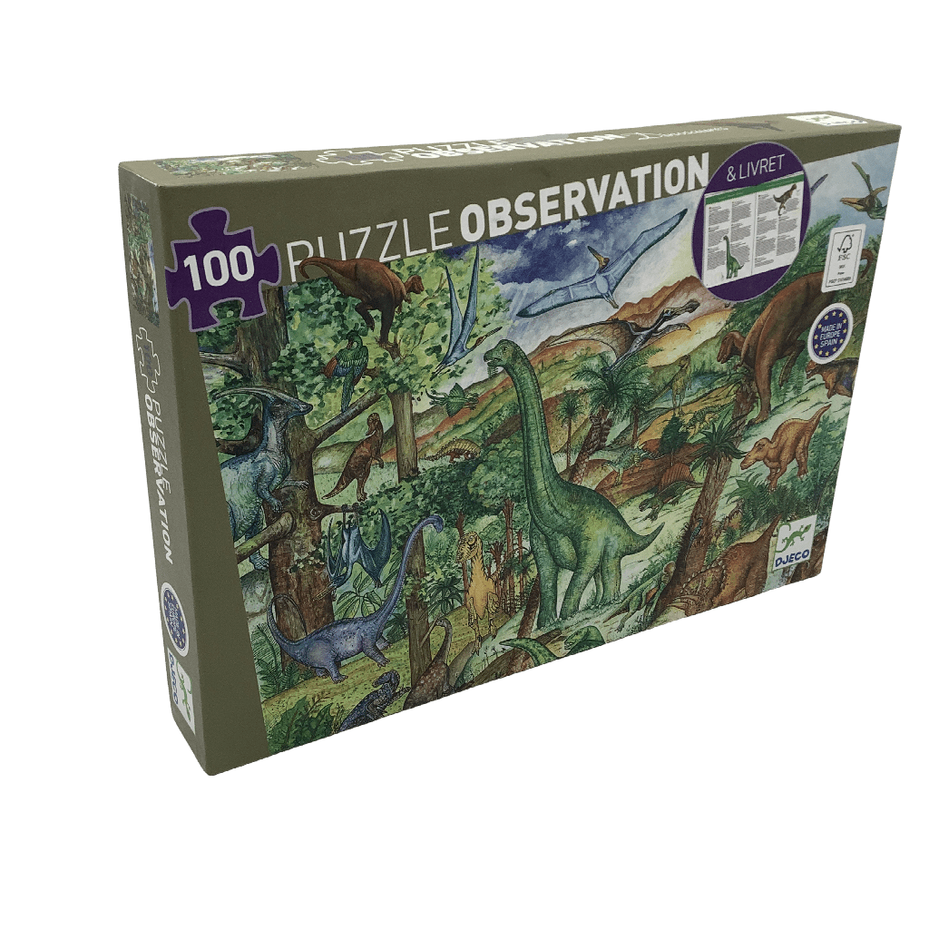 Puzzle 100 pièces Observation Dinosaures