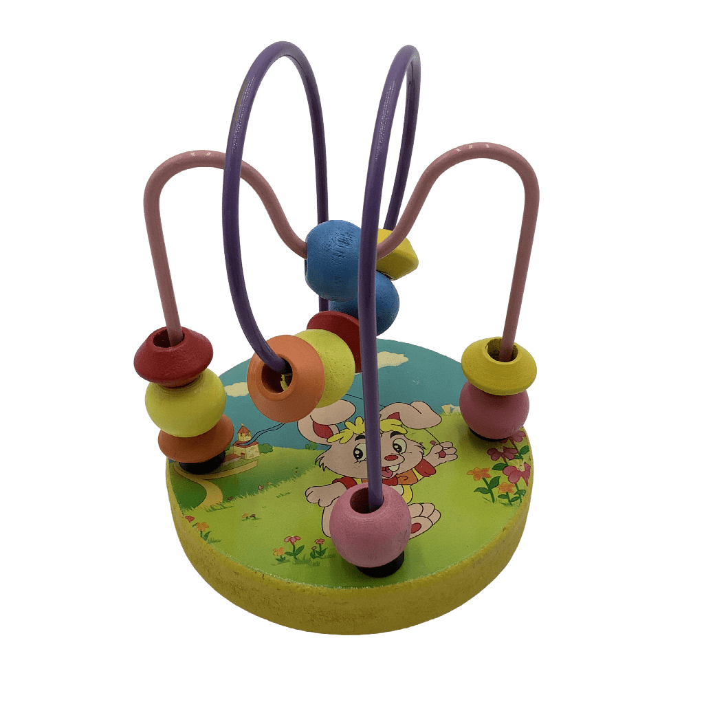 Circuit de perles en bois lapin 11cm