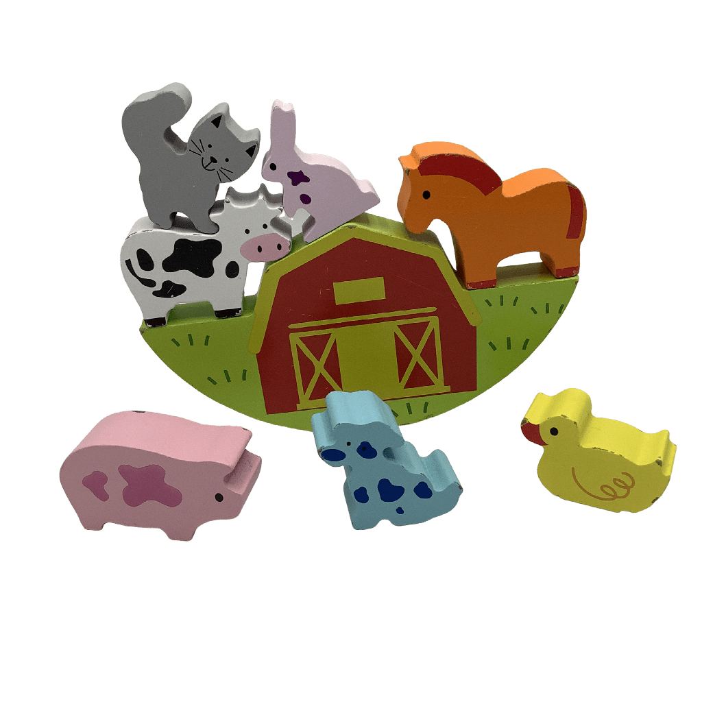 Balancier en bois animaux de la ferme - KIDIBAM