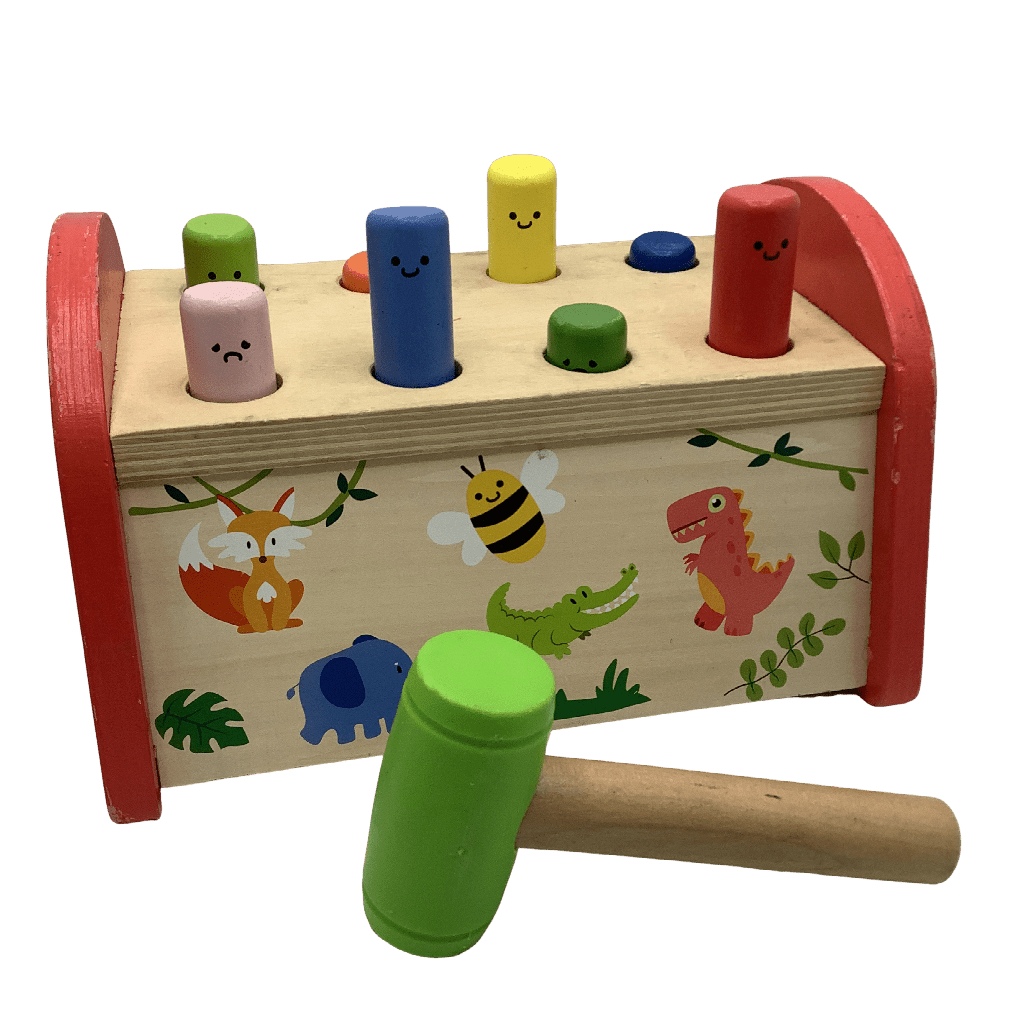 Banc à marteler en bois - KIDIBAM