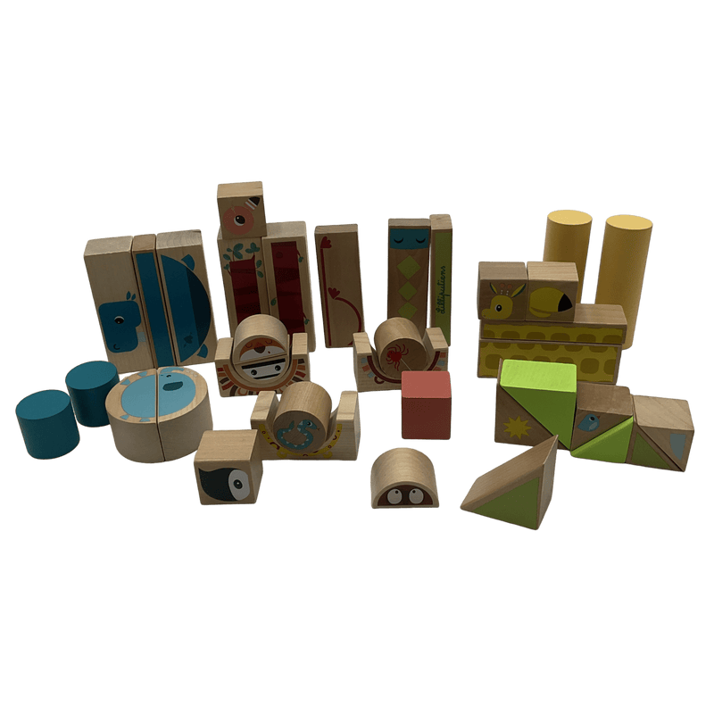 Blocs de construction jungle en bois - KIDIBAM