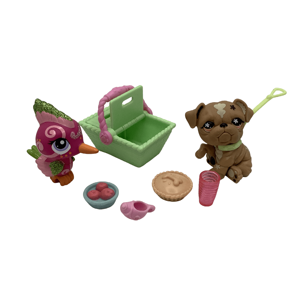 Bouledogue et pivert en pique - nique Littlest Pet Shop - KIDIBAM
