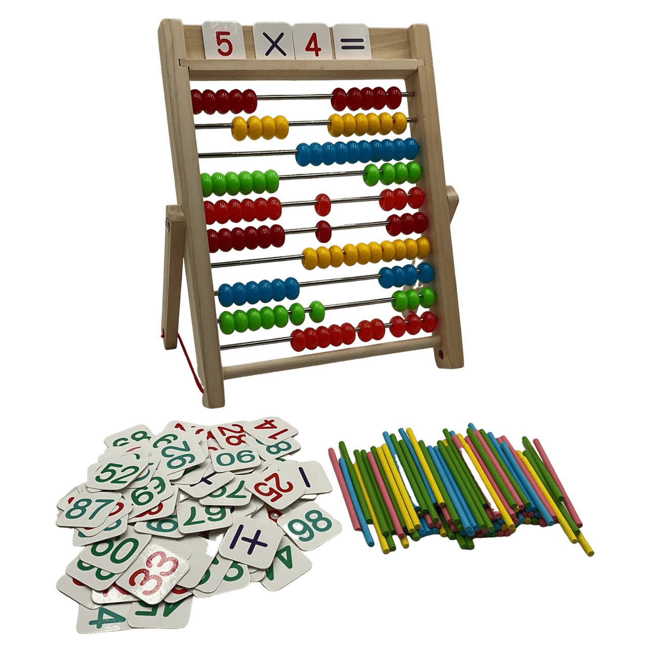 Boulier multifonctions avec cartes et bâtons de calculs - KIDIBAM