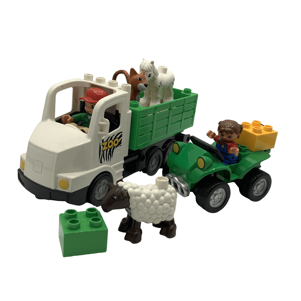 Camion et voiture du zoo avec ses figurines Duplo - KIDIBAM