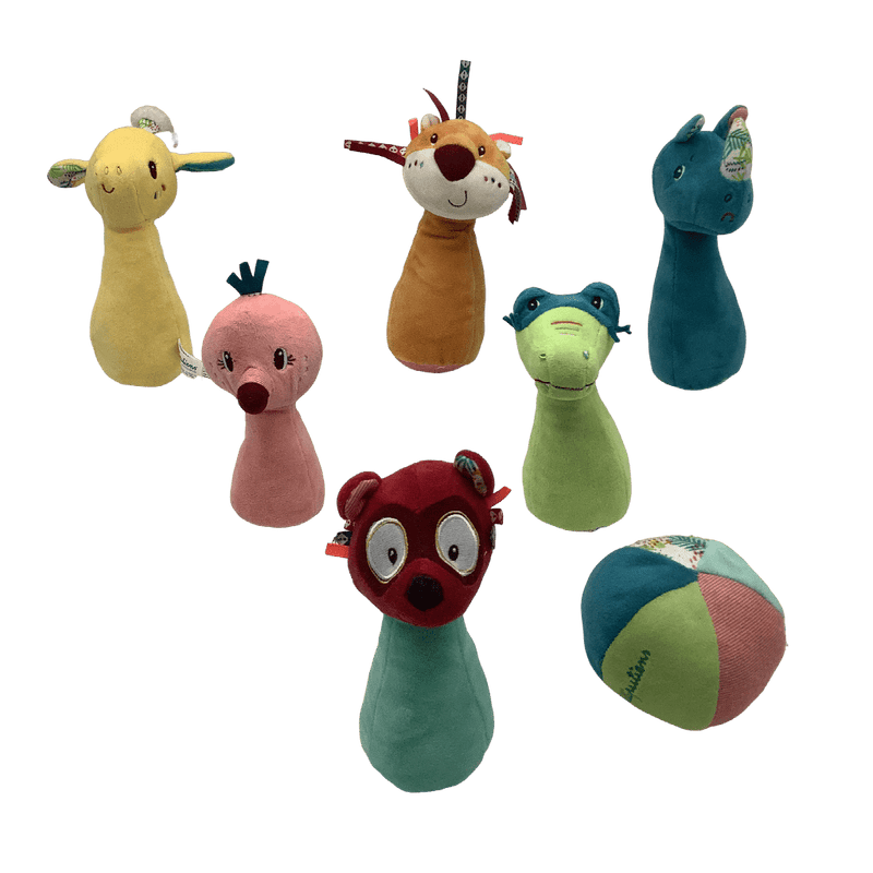 Jeu de quilles en peluche