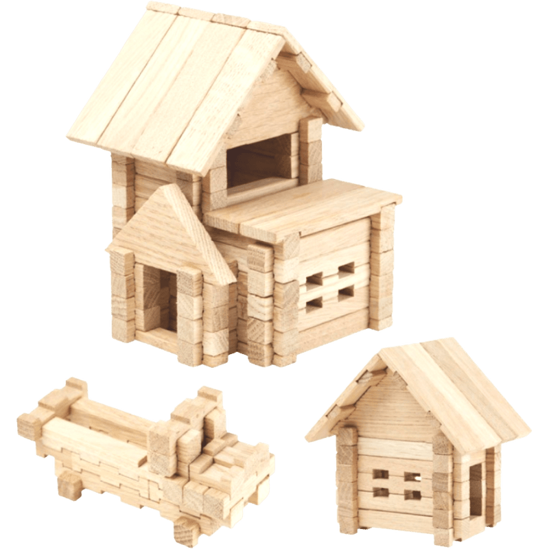 Chalet en bois avec garage 75 pcs - KIDIBAM