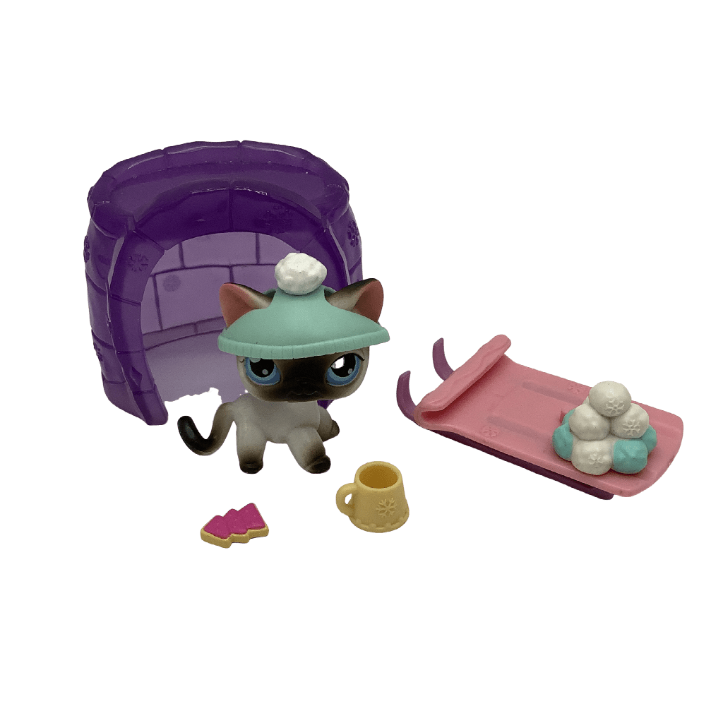 Chat avec accessoires d'hiver Littlest Pet Shop - KIDIBAM
