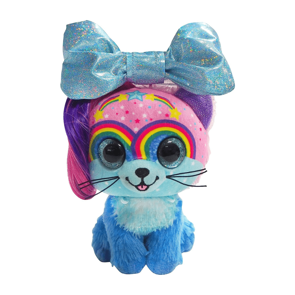 Chaton bleu étoiles et arc-en-ciel Twinkle 18cm - KIDIBAM
