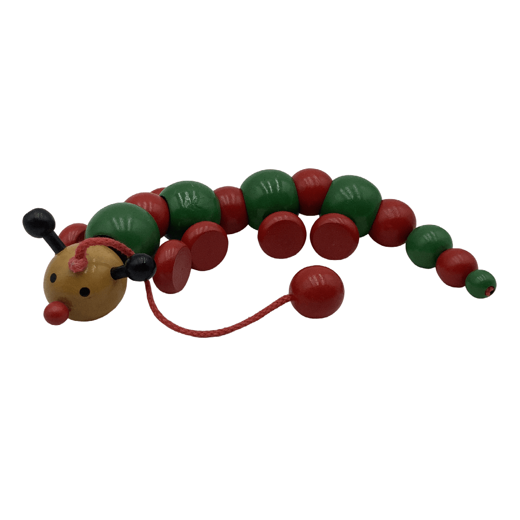 Chenille articulée en bois à tirer 40cm - KIDIBAM