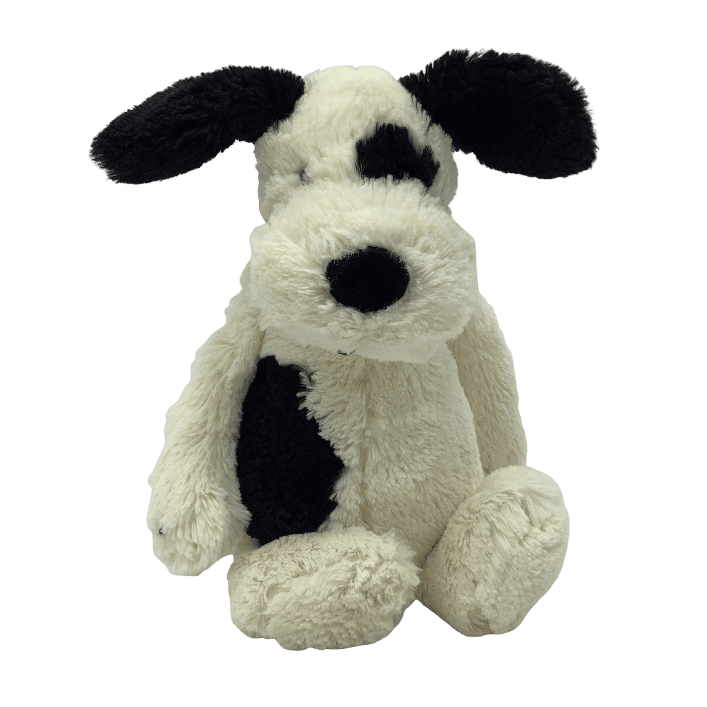 Chien timide noir et blanc 30cm - KIDIBAM