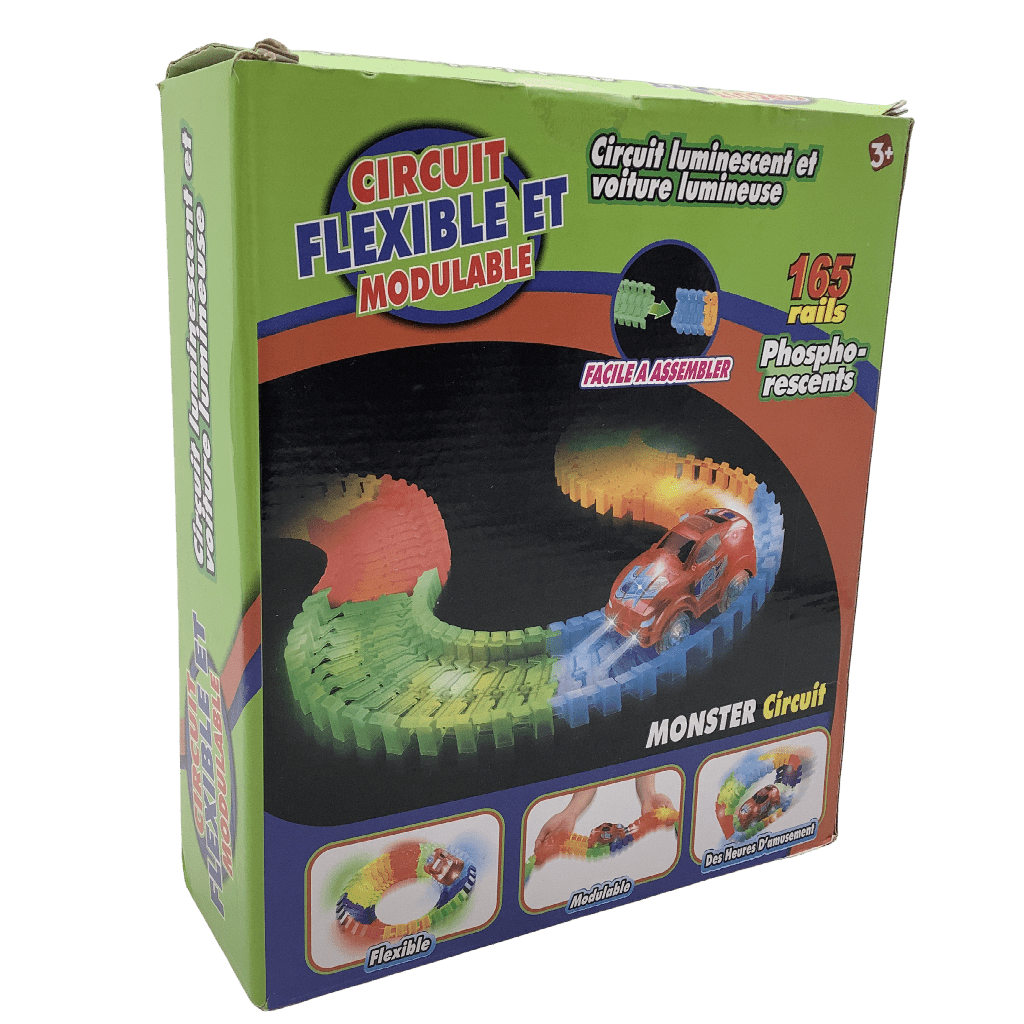 Circuit flexible et modulable avec sa voiture éléctrique - KIDIBAM