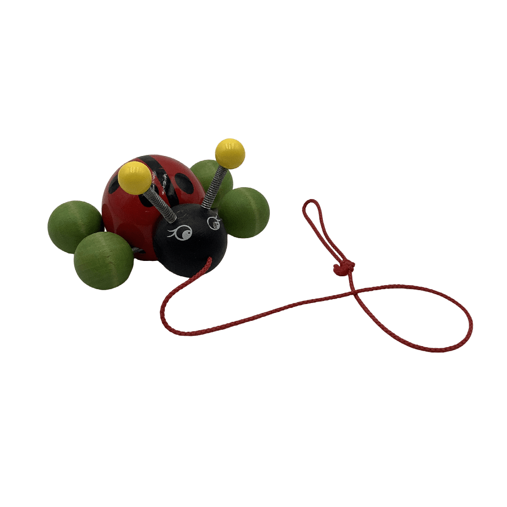 Coccinelle à tirer en bois - KIDIBAM