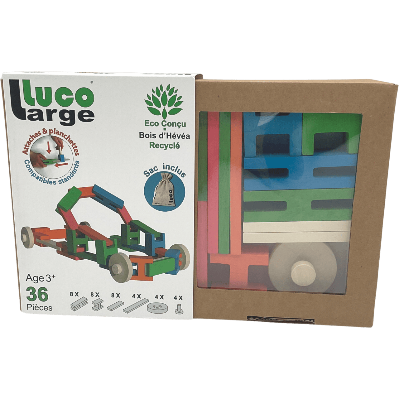 Coffret de construction en bois (compatible Kapla) - KIDIBAM