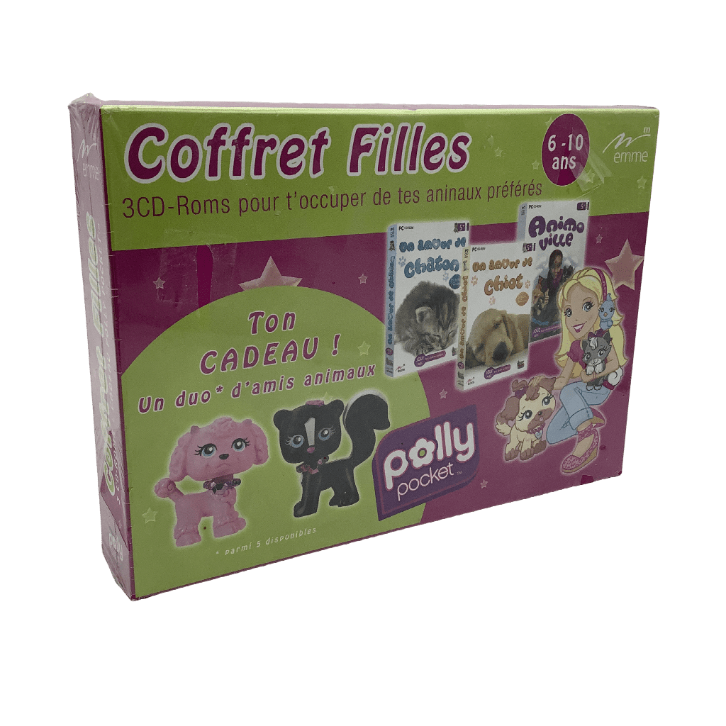 Coffret filles Polly pocket - 3 CD - Roms pour t'occuper de tes animaux préférés - KIDIBAM