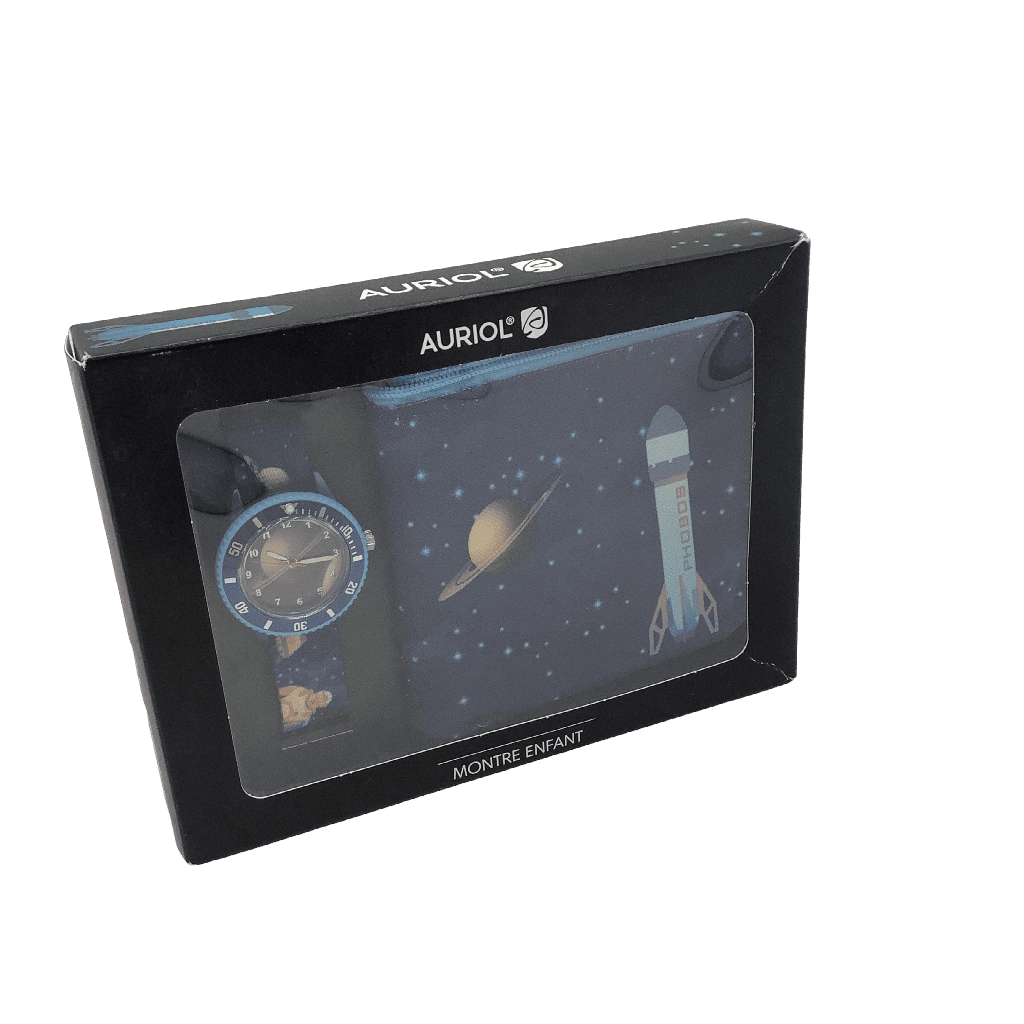 Coffret montre enfant et sa trousse thème espace - KIDIBAM