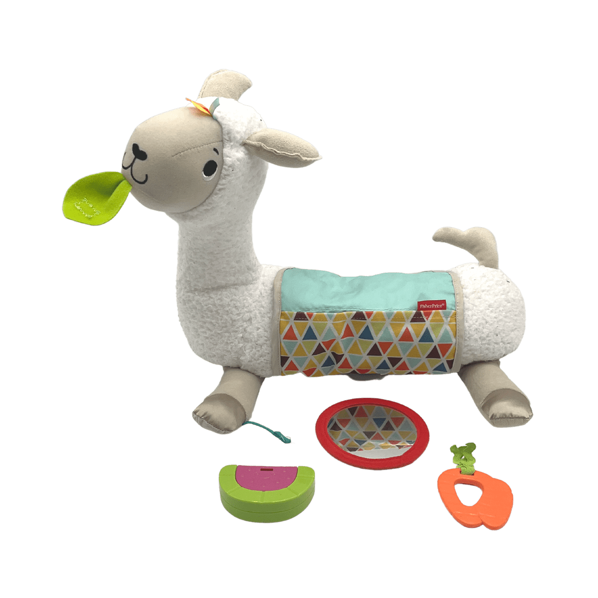 Coussin d'Éveil Lama en Peluche avec 3 Jouets Amovibles - KIDIBAM