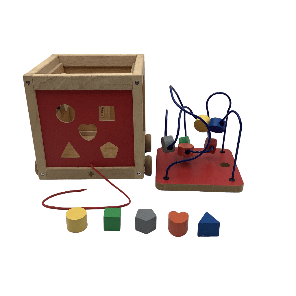 Cube d'activités à formes et boulier - KIDIBAM