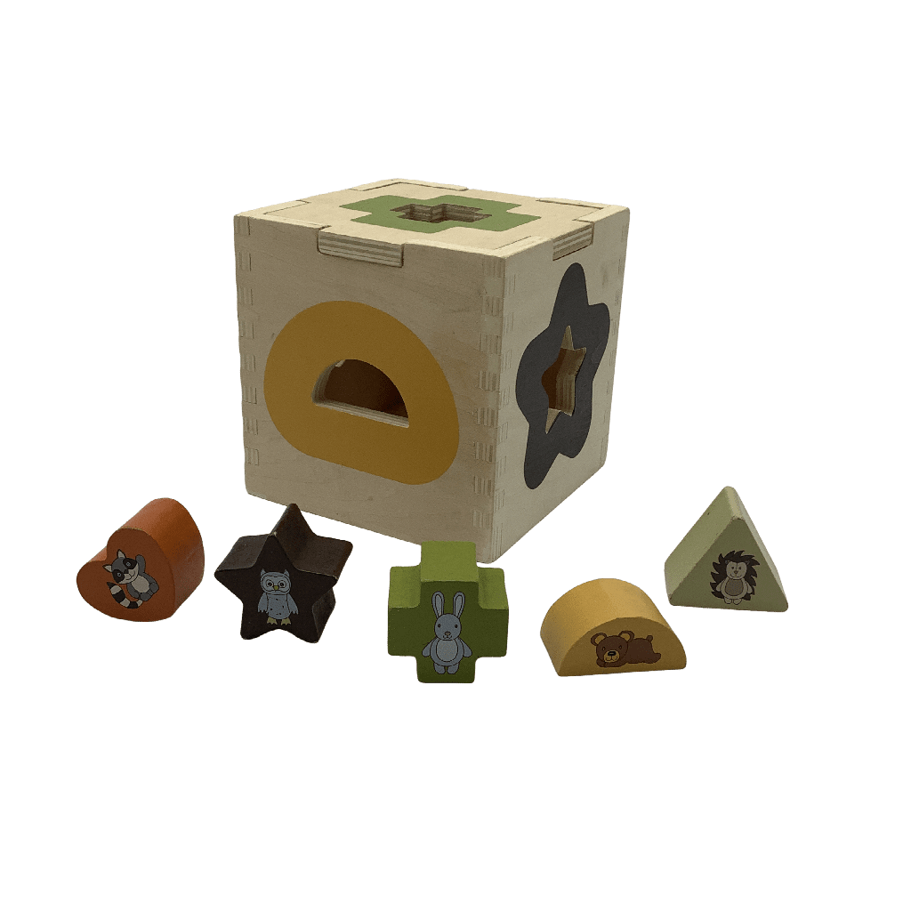 Cube en bois avec forme - KIDIBAM