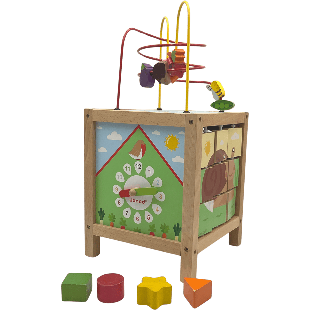 Cube Multi-activités en Bois - KIDIBAM