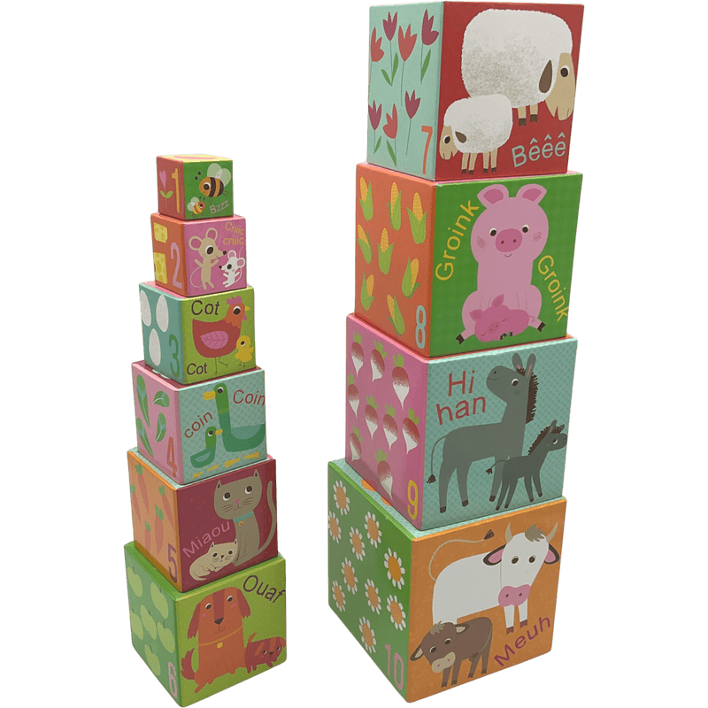 Cubes à empiler Animaux - KIDIBAM