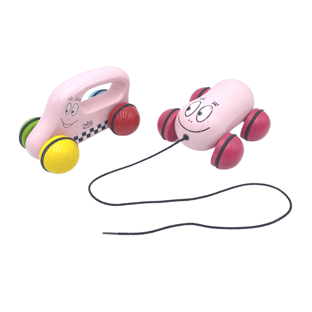 Deux voitures en bois Barbapapa - KIDIBAM