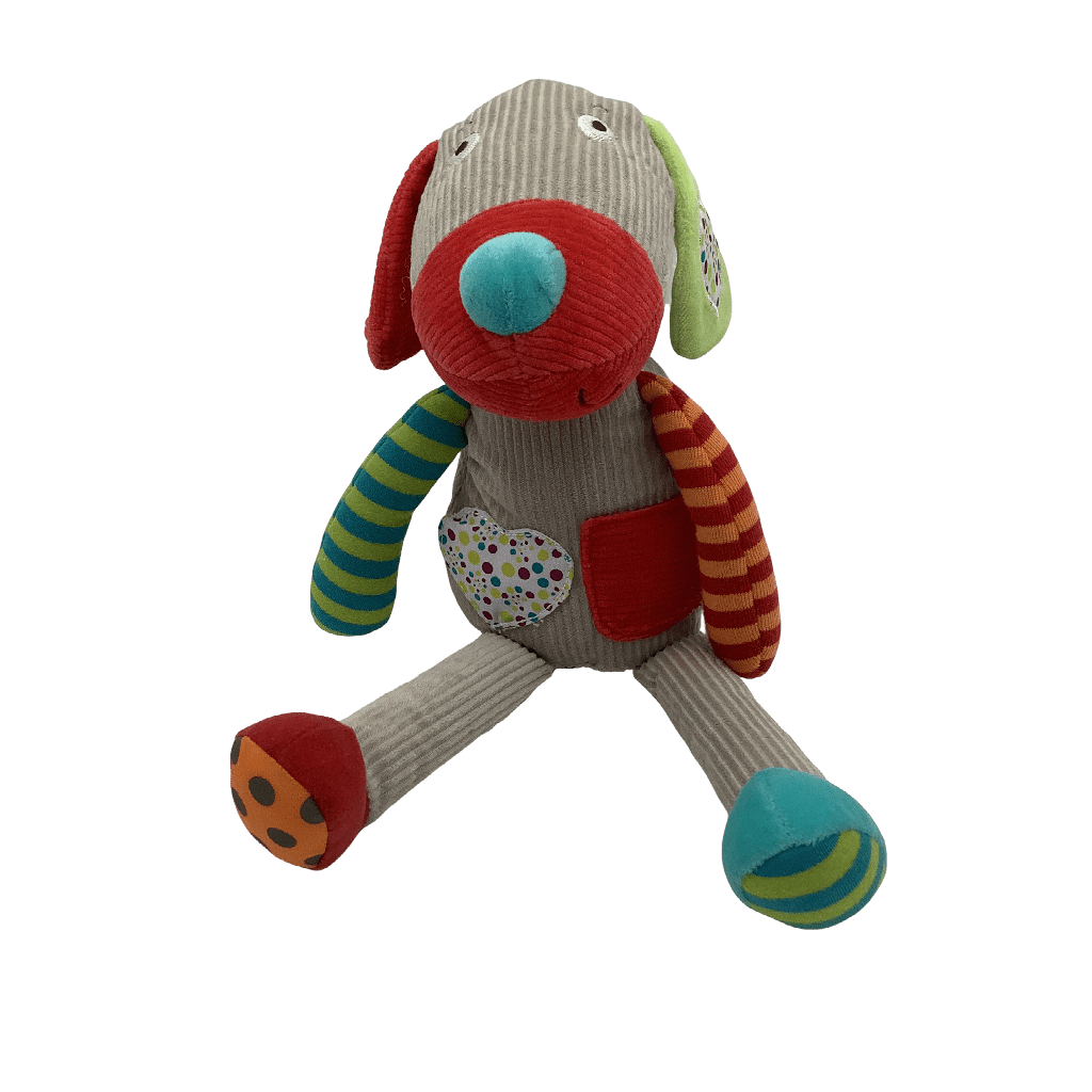 Doudou Antoine le chien multicolore 40cm - KIDIBAM