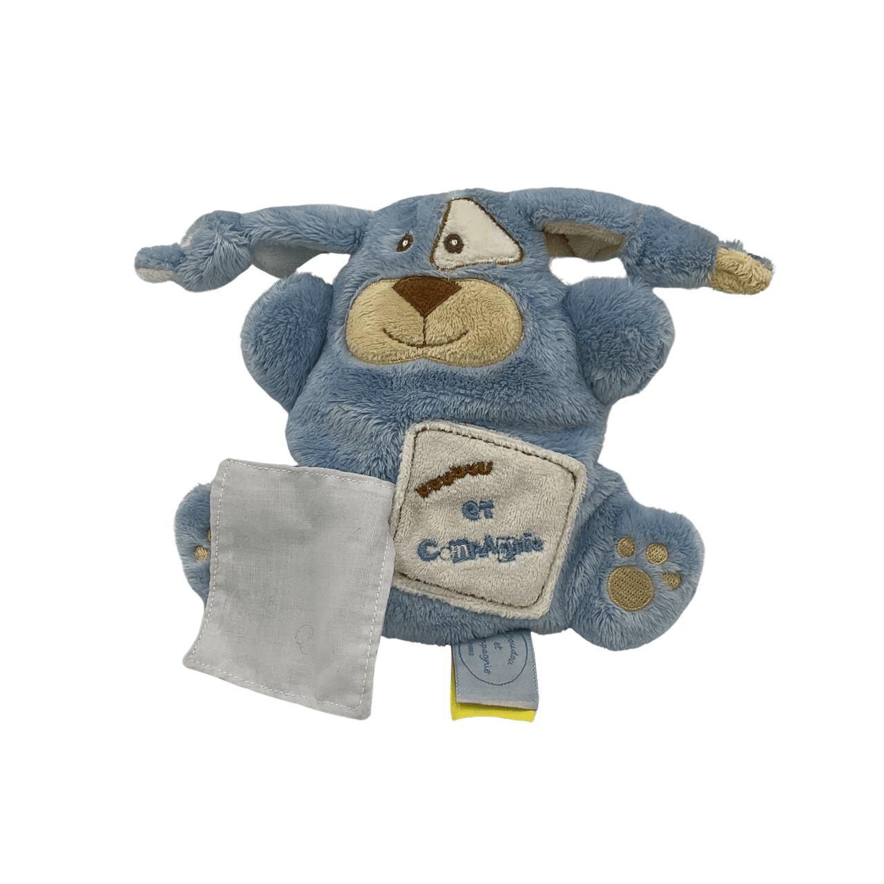 Doudou lapin bleu 16cm - KIDIBAM