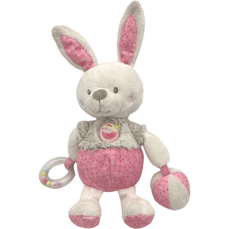 Doudou Lapin Hochet 34cm - KIDIBAM