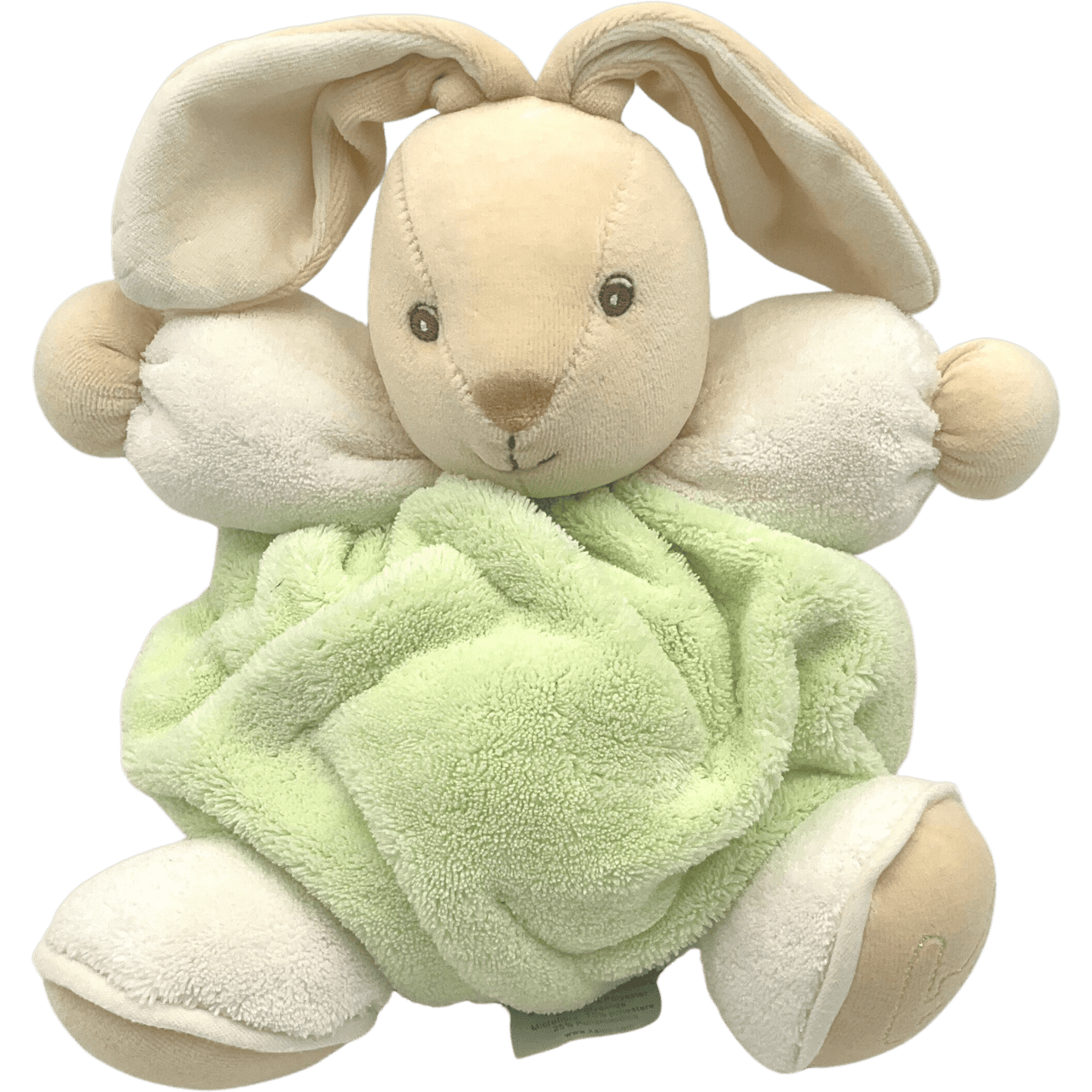 Doudou lapin Plume vert 30cm - KIDIBAM