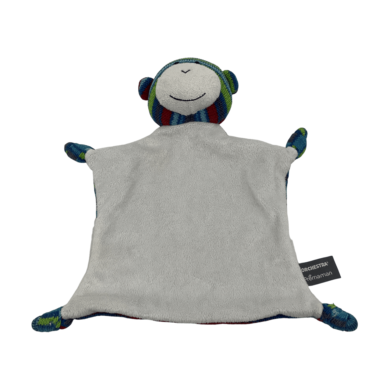Doudou plat bleu multicolore - KIDIBAM