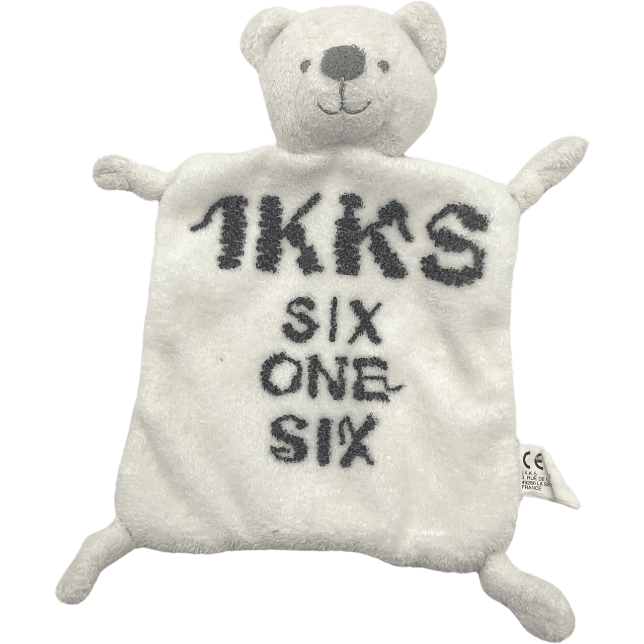 Doudou plat Ours blanc - KIDIBAM