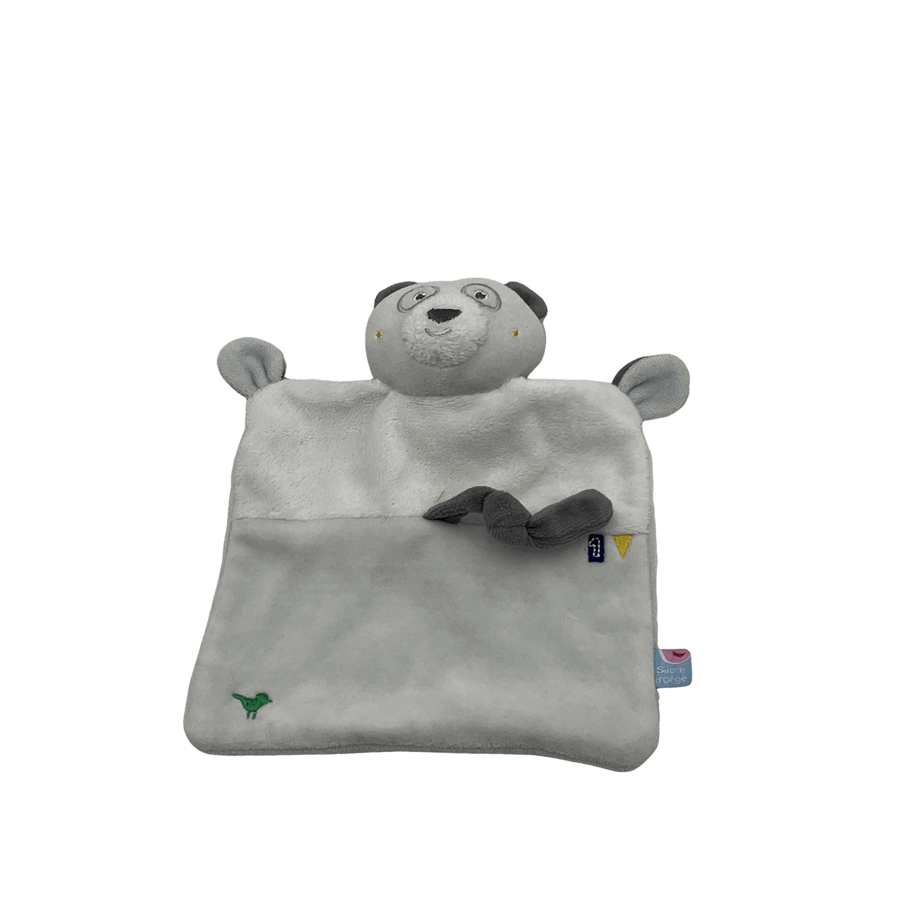 Doudou plat Panda Koala bleu blanc - KIDIBAM