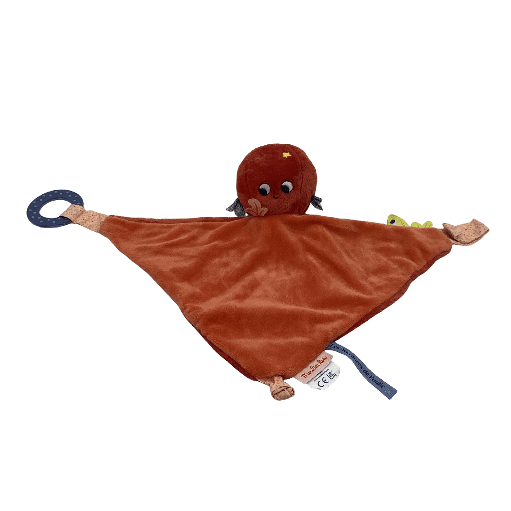 Doudou plat Poulpe Les aventures de Paulie - KIDIBAM